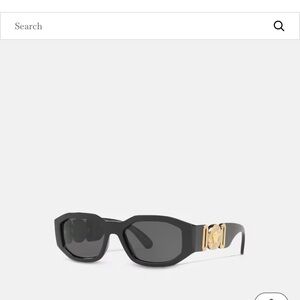 Versace Black Sunglasses with Gold Medusa Detail